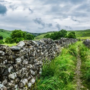 malham cove, stone wall, yorkshire dales